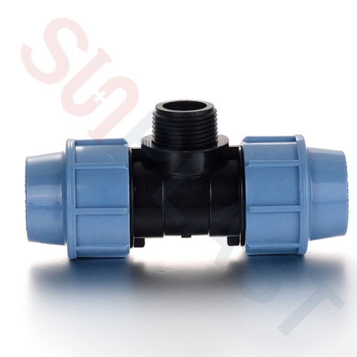 HDPE-Compression-Male-Thread-Tee